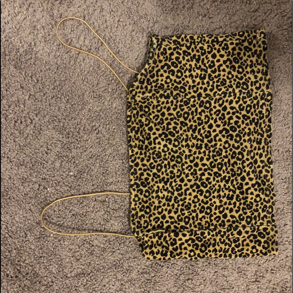 cheetah print cropped tank top